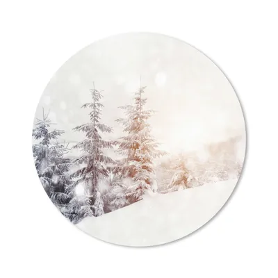 Produktbild von MuchoWow® Mauspad Mousepad Baum - Schnee - Winter 50x50 cm - Mousepads - Maus Mat - Pad - Mausunterlage - Vinyl
