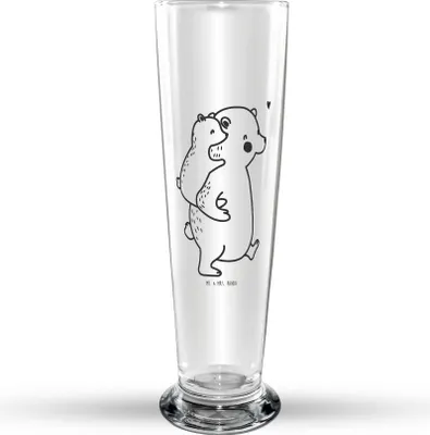 Produktbild von Mr. & Mrs. Panda Bierglas Papa Bär - Transparent - Geschenk, Glasbierglas, Muttertag, Trinkglas, Bier Glas, Vatertag, Bierbecher, Glasbecher, Geburtstag