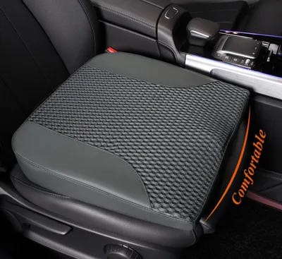 Productafbeelding van Autostoelverhoger – Zitkussen van traagschuim voor extra comfort voor de bestuurder – Ontlast het stuitje en de rug – Geschikt voor auto, vrachtwagen of kantoorkruk (donkergrijs)