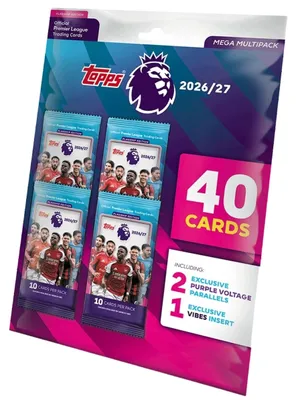 Image de Topps Premier League 2026/27 Football Cards MEGA MULTIPACK 40 CARDS