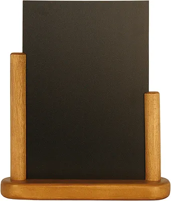 Produktbild von Securit Tischständer mit Markerboard mittel, Teakholz