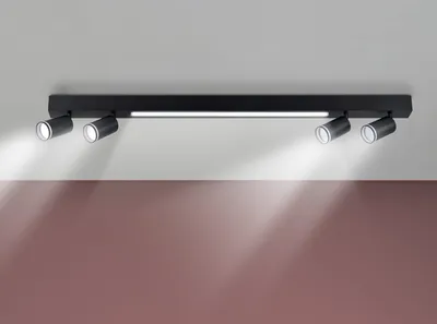 Zdjęcie produktu dla Lampa sufitowa PARIS czarna 5xGU10x12W aluminium wym:19x110x6cm IP20 Polux
