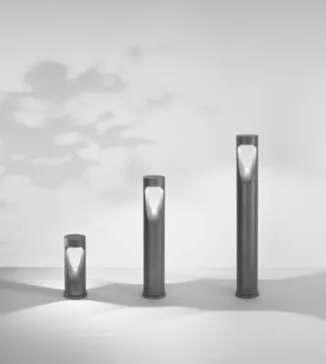 Produktbild von LED Gartenbeleuchtung Aluminium Glas IP65 80 cm Schwarz rund 3000 K 1170 lm Außenlampe