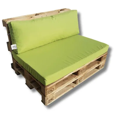 Image de Coussins pour Canapé Palette 120x80 cm avec fermeture éclair pomme verte