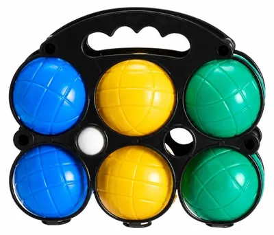 Productafbeelding van Jeu de boules set met 6 ballen van 72 mm en een witte bal kunststof