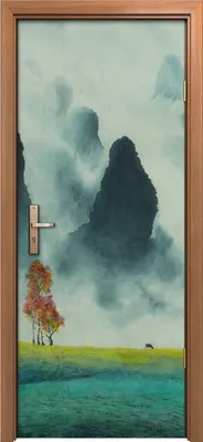 Produktbild von Türposter 80x200 cm Türaufkleber Türtapete Türfolie Klebefolie Chinesische Berg Landschafts