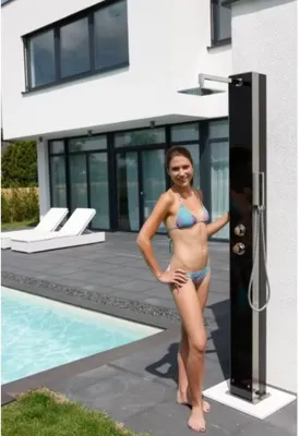 Produktbild von Eichenwald Modell 70 Solardusche Garten Glasdusche Kuba Schwarz