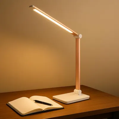 Obrázek produktu pro Noční LED stolní lampa školní dotyková na stůl pro učení, práci hliník USB