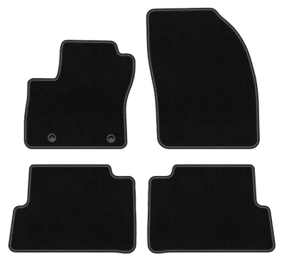 Produktbild von Velours-Fußmatten für Ford Kuga MK1 2008-2011 (SUV) – 4-tlg, Schwarz, passgenau – Wielganizator BASIC
