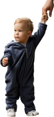 Produktbild von HOPPEDIZ Overall Fleece-Overall mit Umschlagbündchen ocean 92-98