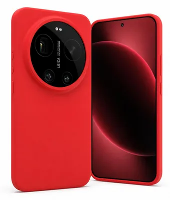 Produktbild von Silikonhülle für Xiaomi 17 Ultra in Rot Schutzhülle mit Mikrofaser Inlay Cover Tasche