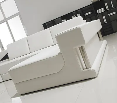 Produktbild von Ledersofa Ecksofa Garnitur Polster U Form Couch Sofa Design Wohnlandschaft Neu