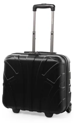 Produktbild von SUITLINE – Pilotentrolley Laptop-Koffer 2 Rollen Aktentrolley,  Bordcase Flugzeug Underseater Pilotenkoffer Businesstrolley Hardcase Carry-On Hand Luggage ABS,  TSA, 38 cm,Schwarz