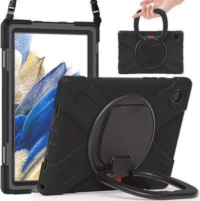 Produktbild von Tablet Hülle für Samsung Galaxy Tab A8 2021 360 Grad Schwarz Tasche Etuis Case