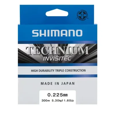 Obrázok produktu pre SHIMANO Technium Invisitec, 300 m, 0,17 mm, 2,7 kg, sivý, monofilný vlasec na lov kaprov, TECINV30016