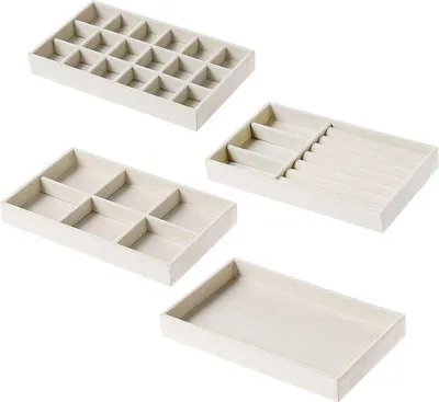 Productafbeelding van Famanu sieradenorganizer, 4-delig - Grijs