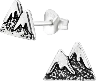 Produktbild von Ohrringe 925er Sterling Silber Ohrstecker mit Bergen