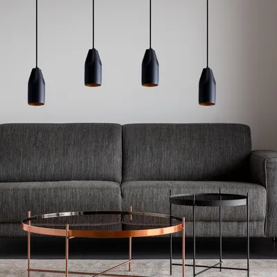 Produktbild von Pendelleuchte Hängelampe Esszimmer Küchenlampe Hängend Esstischlampe Innen Gold Lampentyp Design I Farbe Schwarz-Gold