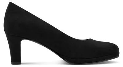 Produktbild von MARCO TOZZI Damen Pumps Trichterabsatz samtige Haptik runde Form 2-22450-42, Größe:41 EU, Farbe:Schwarz
