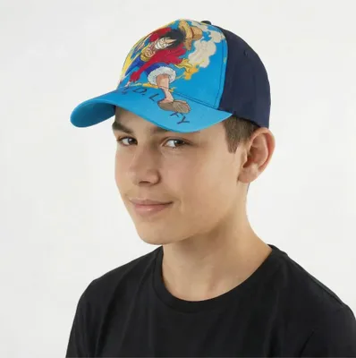 Produktbild von One Piece Luffy and Crew Jungen Basecap Baseball Kappe Mütze – Blau / 54