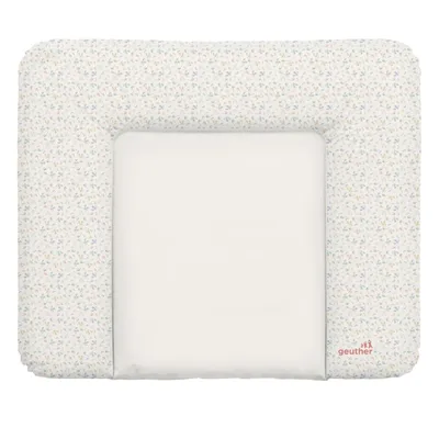 Produktbild von GEUTHER Wickelauflage „Lena“ in Soft weiß | 85 × 75 cm | abwischbar | mit Kopfschutz & erhöhtem Rand | extra breit | Wickelunterlage für Wickelkommoden
