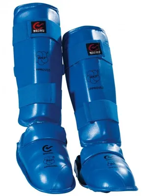 Zdjęcie produktu dla Ochraniacze goleni i podudzia WACOKU WKF w kolorze niebieskim S