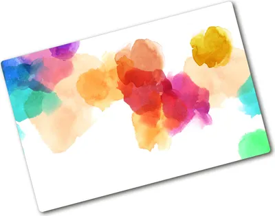 Produktbild von Tulup Glas Herdabdeckplatte - 80x52 cm - Glaskeramikkochfeld-Abdeckung Spritzschutz Glasabdeckplatte - Einteilig - Kunst: Modern & Klassisch - Bunte Flecken - Mehrfarbig