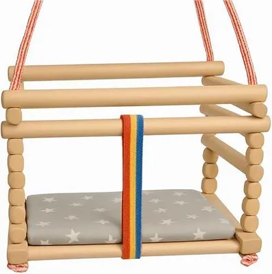 Immagine prodotto di Altalena Baby Mix in faggio naturale + cuscino