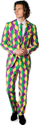 Produktbild von Harlekin Narren Kostüm Anzug - Karneval Halloween Größe: 50
