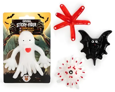 Produktbild von Extrem klebrige Grusel Figur als Halloween Gimmick 8,5 cm