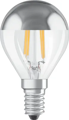 Produktbild von LED Mini-Kugel 34W/827 fil kl topforsp sølv E14 - C