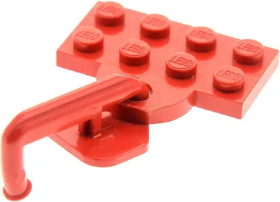 Produktbild von 1x Lego Kupplung Platte 2x4 rot geschlossen Haken Zug Anhänger Eisenbahn 737c01