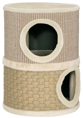 Image de Griffoir pour chats à 2 niveaux | Couleur : Marron | Dimensions : 35,5 x 35,5 x 49 cm