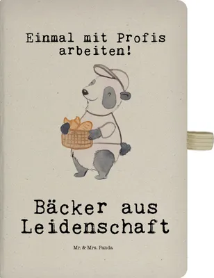 Produktbild von Mr. & Mrs. Panda Kladde Bäcker Leidenschaft - Transparent - Geschenk, Bäckerei, Spruch, Konditor, Adressbuch, Reisetagebuch, Journal, notizbuch, Tagebuch