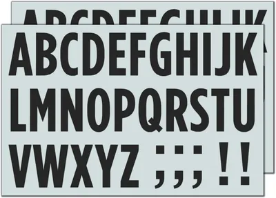 Imagen del producto de Letras adhesivas, 30 hojas, 50 mm, de vinilo, para madera y vidrio