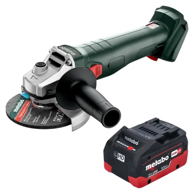 Image de Meuleuse d'angle sans fil Metabo W 18 7-125 18 V 125 mm + 1 batterie LiHD 5,5 Ah - sans chargeur