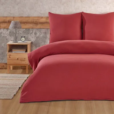 Produktbild von Bettwäsche Bettbezug 200x200 cm, Kopfkissenbezug 80x80 cm 3 teilig Deckenbezug Set aus 100% Baumwolle Musselin mit Reissverschluss - Buymax®
