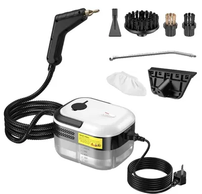 Image de Nettoyeur vapeur, haute température, nettoyage polyvalent, noir mat