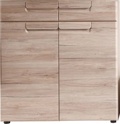 Produktbild von Trendteam Schuhschrank Malea, Eiche San Remo Hell, 95x90x35 cm, 2 Schuhklappen, 2 Türen, 3 Holzböden