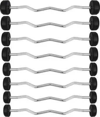 Produktbild von HMS Fitness GSL20, Standardgewichtsstange, Locken Beschwerungsstab, 20 kg, Stahl, Schwarz, Stahl, 2,8 cm