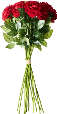 Produktbild von BELIANI Kunstblumenstrauß Rot 60 cm Hochwertig wie Echt Künstliche Blumen Rosen Kunstblumen Arrangement für Vasen Bodenvasen Hochzeit
