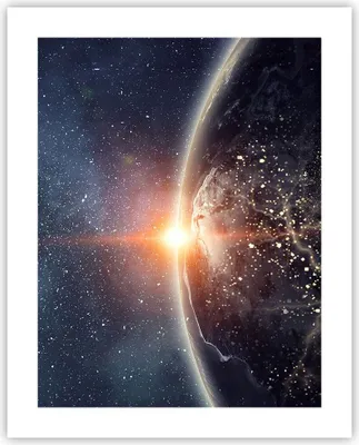 Produktbild von Poster - Poster ohne Rahmen - Kosmos Erde Sonne - 40x50 cm - Wand Bild - Wanddeko - Wandbilder - Kunstposter - Wandposter - Bilder - Kunstdruck - Wanddekoration - Wandbild - P2XPA40x50-4343
