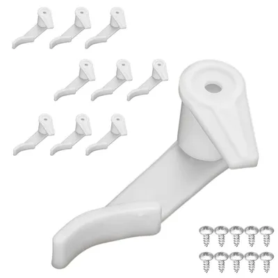 Lampenschirm-Clips, 10 Stück, mit Schrauben, Weiß
