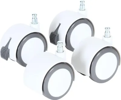 Image de babybay jeu de roulettes parquet pour tous les modèles, blanc