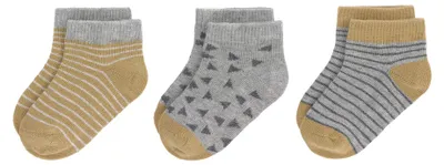 Productafbeelding van LÄSSIG Kindersokken voor sneakers, 3-delige set / Curry, maat 15-18
