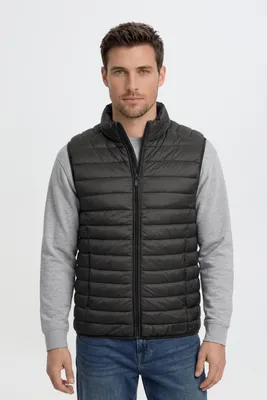 Image de BLEND BHNille - Gilet matelassé pour hommes, gilet outdoor avec col montant, poches zippées, coupe classique, Image générée par une IA