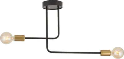 Obrázek produktu pro Stropní svítidlo Gino, černé a zlaté, 2xE27x15W, kov, rozměry: 36x64x13 cm, IP20, Sigma Lighting