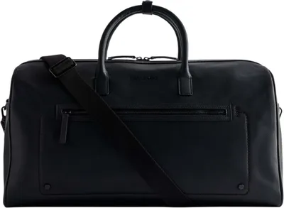 Produktbild von Ted Baker Leder Reisetasche LANDERS Recycled Leather Holdall Black schwarz