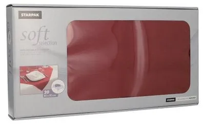 Produktbild von 20 Mitteldecken, stoffähnlich, Vlies "soft selection" 80 cm x 80 cm bordeaux