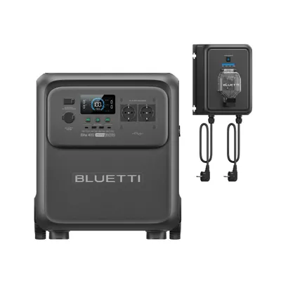 Image de BLUETTI Balco Transfer Hub avec Elite 400, système de stockage d'énergie solaire pour balcon de 3 840 Wh, assurant une alimentation de secours pendant plusieurs jours et la sécurité énergétique de la maison